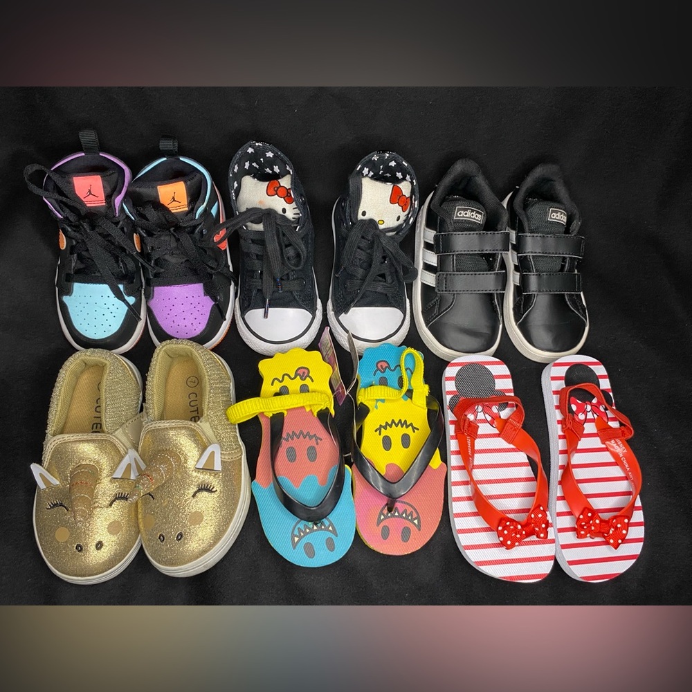 Colorful Kids Sneakers and Sandals Bundle Sz:7C
